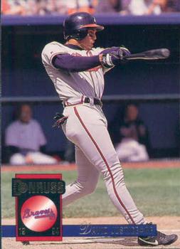 #25 David Justice - Atlanta Braves - 1994 Donruss Baseball