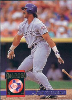 #49 Juan Gonzalez - Texas Rangers - 1994 Donruss Baseball
