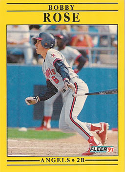 #324 Bobby Rose - California Angels - 1991 Fleer Baseball