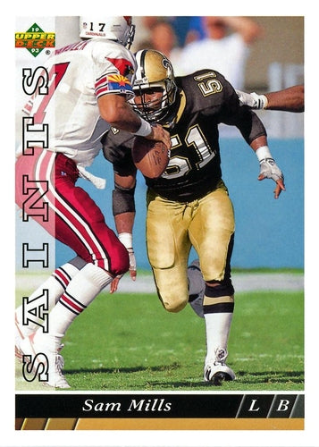 #324 Sam Mills - New Orleans Saints - 1993 Upper Deck Football