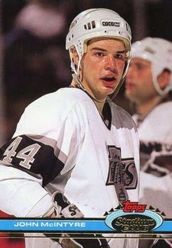 #324 John McIntyre - Los Angeles Kings - 1991-92 Stadium Club Hockey