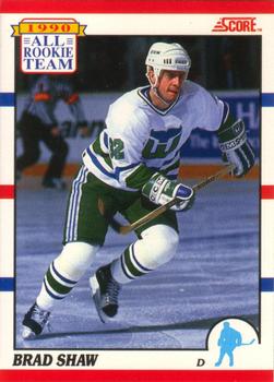 #325 Brad Shaw - Hartford Whalers - 1990-91 Score Canadian Hockey