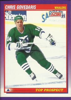 #325 Chris Govedaris - Hartford Whalers - 1991-92 Score American Hockey