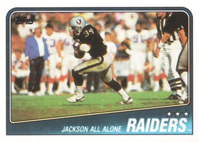 #325 Raiders Team Leaders - Bo Jackson - Los Angeles Raiders - 1988 Topps Football
