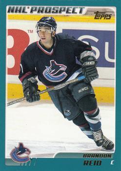 #325 Brandon Reid - Vancouver Canucks - 2003-04 Topps Hockey