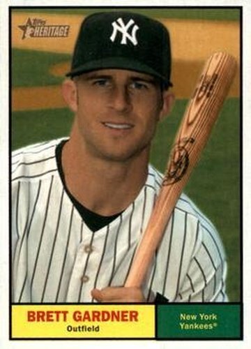 #325 Brett Gardner - New York Yankees - 2010 Topps Heritage Baseball