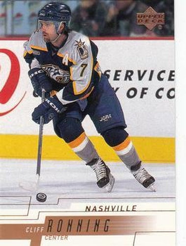 #325 Cliff Ronning - Nashville Predators - 2000-01 Upper Deck Hockey