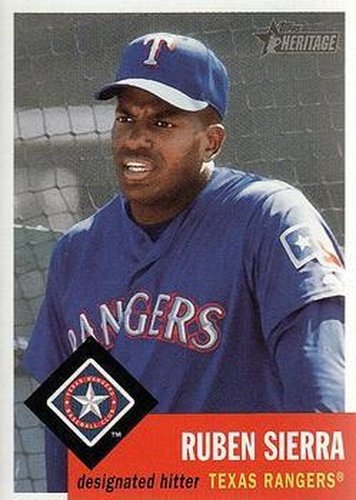 #325 Ruben Sierra - Texas Rangers - 2002 Topps Heritage Baseball