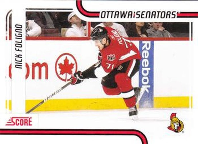 #325 Nick Foligno - Ottawa Senators - 2011-12 Score Hockey