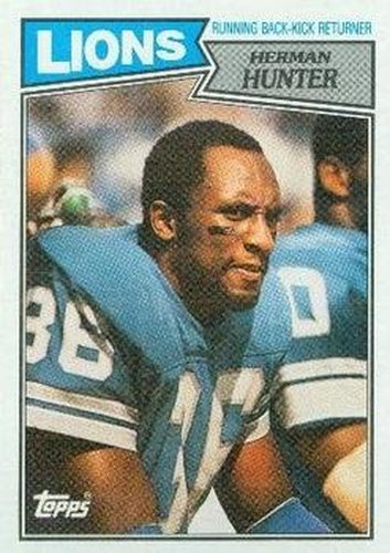 #325 Herman Hunter - Detroit Lions - 1987 Topps Football