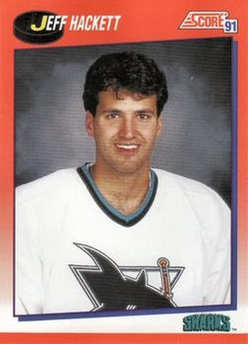 #326 Jeff Hackett - San Jose Sharks - 1991-92 Score Canadian Bilingual Hockey