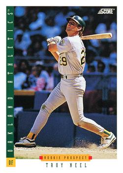 #326 Troy Neel - Oakland Athletics - 1993 Score Baseball