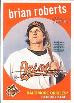 #326 Brian Roberts - Baltimore Orioles - 2008 Topps Heritage Baseball