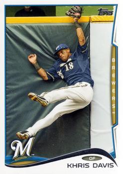 #326 Khris Davis - Milwaukee Brewers - 2014 Topps Baseball