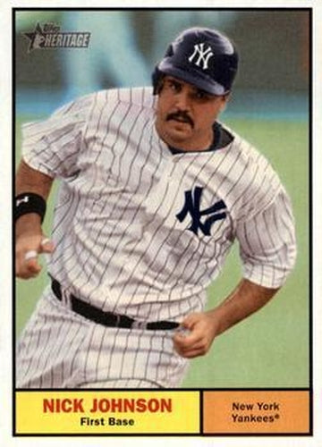 #326 Nick Johnson - New York Yankees - 2010 Topps Heritage Baseball