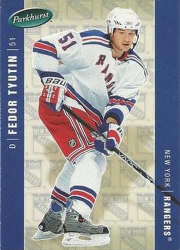 #326 Fedor Tyutin - New York Rangers - 2005-06 Parkhurst Hockey