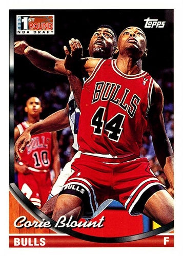 #326 Corie Blount - Chicago Bulls - 1993-94 Topps Basketball