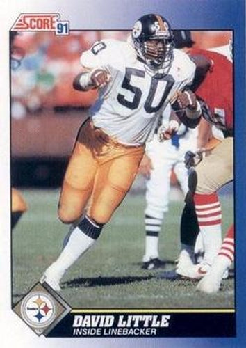 #107 David Little - Pittsburgh Steelers - 1991 Score Football