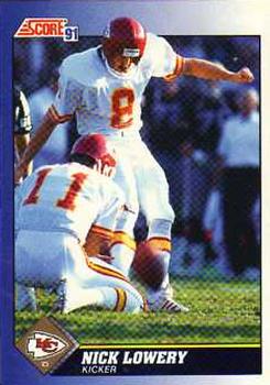 #11 Nick Lowery - Kansas City Chiefs - 1991 Score Football
