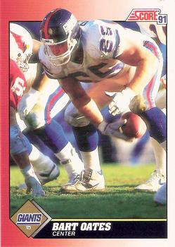 #130 Bart Oates - New York Giants - 1991 Score Football