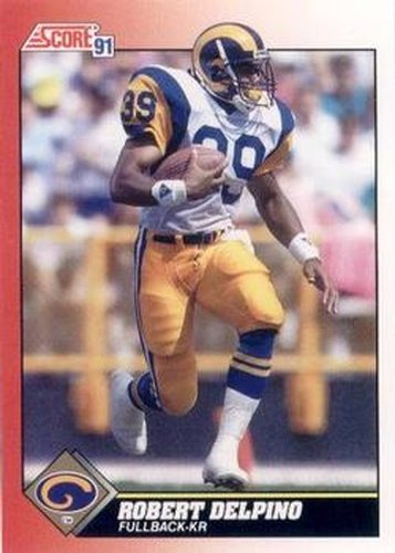 #155 Robert Delpino - Los Angeles Rams - 1991 Score Football