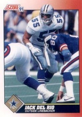 #162 Jack Del Rio - Dallas Cowboys - 1991 Score Football