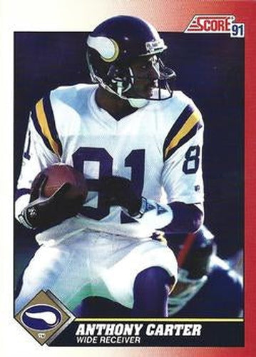 #182 Anthony Carter - Minnesota Vikings - 1991 Score Football