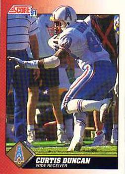 #188 Curtis Duncan - Houston Oilers - 1991 Score Football