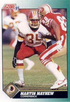 #235 Martin Mayhew - Washington Redskins - 1991 Score Football