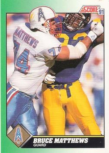 #242 Bruce Matthews - Houston Oilers - 1991 Score Football