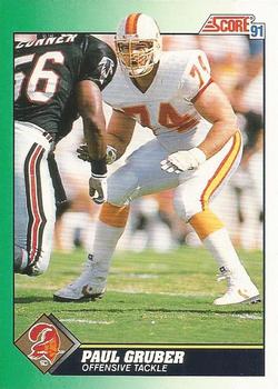#249 Paul Gruber - Tampa Bay Buccaneers - 1991 Score Football