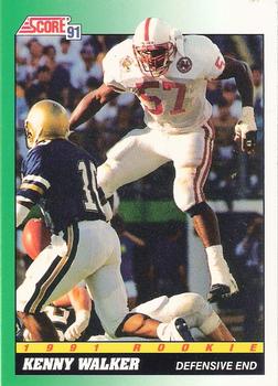 #317 Kenny Walker - Nebraska Cornhuskers - 1991 Score Football
