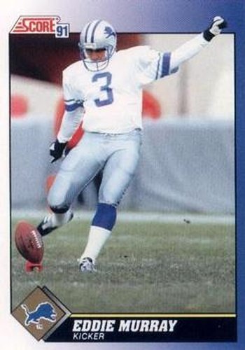 32 Eddie Murray - Detroit Lions - 1991 Score Football – Isolated Cards