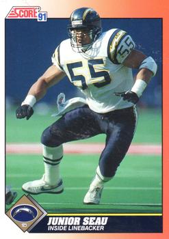 #354 Junior Seau - San Diego Chargers - 1991 Score Football