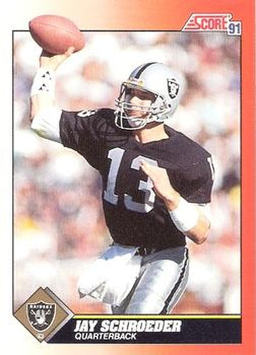 #357 Jay Schroeder - Los Angeles Raiders - 1991 Score Football
