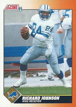 #374 Richard Johnson - Detroit Lions - 1991 Score Football