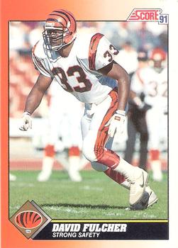 #405 David Fulcher - Cincinnati Bengals - 1991 Score Football