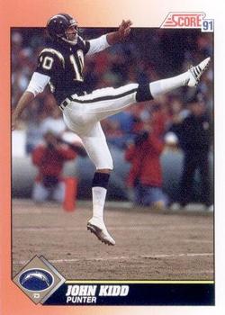 #447 John Kidd - San Diego Chargers - 1991 Score Football