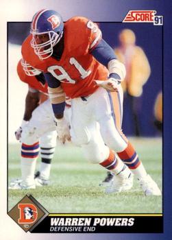#46 Warren Powers - Denver Broncos - 1991 Score Football