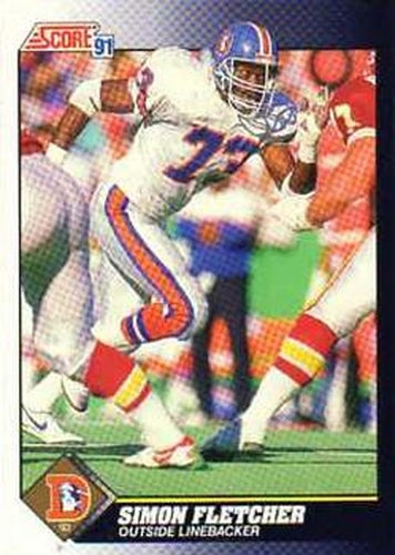 #496 Simon Fletcher - Denver Broncos - 1991 Score Football