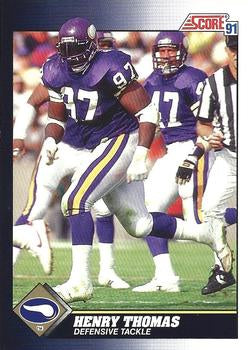 #504 Henry Thomas - Minnesota Vikings - 1991 Score Football