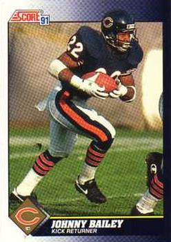 509 Johnny Bailey - Chicago Bears - 1991 Score Football – Isolated Cards