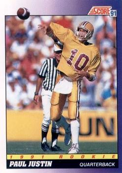 #566 Paul Justin - Arizona State Sun Devils / Chicago Bears - 1991 Score Football