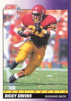 #582 Ricky Ervins - USC Trojans / Washington Redskins - 1991 Score Football