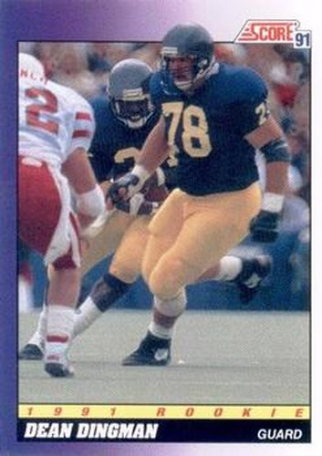 #614 Dean Dingman - Michigan Wolverines / Pittsburgh Steelers - 1991 Score Football