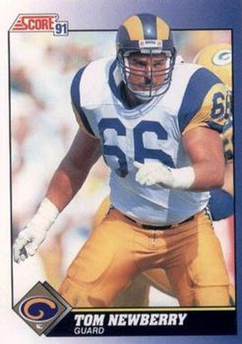 #66 Tom Newberry - Los Angeles Rams - 1991 Score Football