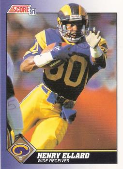 #80 Henry Ellard - Los Angeles Rams - 1991 Score Football