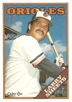 #327 Larry Sheets - Baltimore Orioles - 1988 O-Pee-Chee Baseball