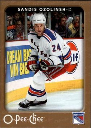 #327 Sandis Ozolinsh - New York Rangers - 2006-07 O-Pee-Chee Hockey