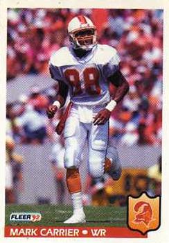 #402 Mark Carrier - Tampa Bay Buccaneers - 1992 Fleer Football